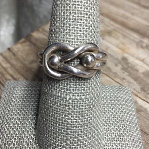 vintage Heavy Sterling silver double knot …